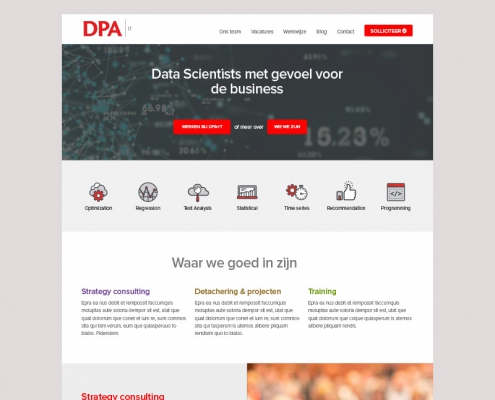 DPA ux design homepagina